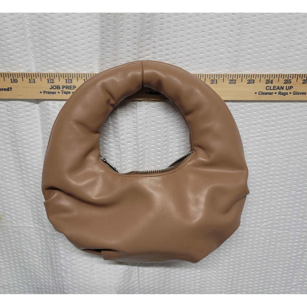 Future Collective Reese Blutstein‎ Padded Round Hobo Bag Tan Brown Circle Handle